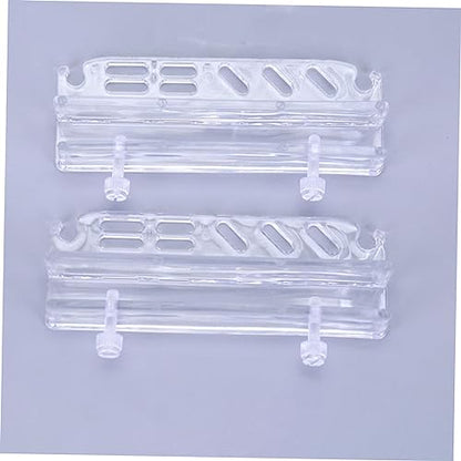 Aquarium Tool Holder Wall-Mounted Organizer for Fish Tank Cleaning Tools Transparent Acrylic Storage Rack for Scissors Tweezers and Tongs Compact Design for Easy Access