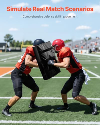 VEVOR PVC Step Over Dummy, High-Density Sponge Blocking Pad Equipment, Heavy Duty Tackle Dummies with Handles, Great for Footwork Drills Sports Training Practice - size: 2PC 24*16inch Blocking Pad