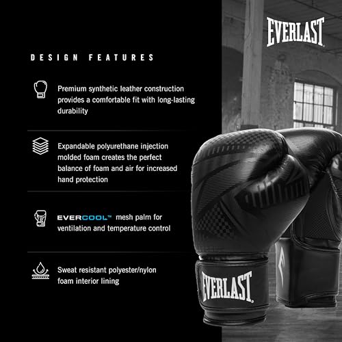 Everlast Spark Boxing - color: Black, size: 16 oz
