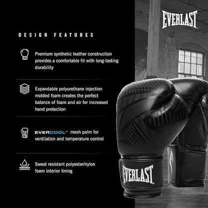 Everlast Spark Boxing - color: Black, size: 16 oz