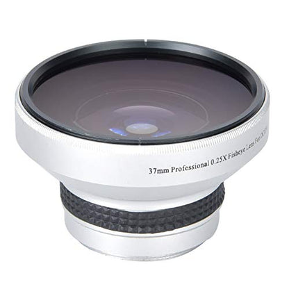 Camera Lens, 37mm 0.25X Super Fisheye Lens Additional Lenses Optical Glass Camera Photography Lens for 37mm Caliber Camera Lenses