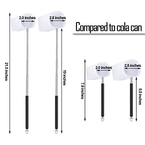 4 Pieces Fish Tank Shrimp Net Extendable Handle Shrimp Net Stainless Steel Small Aquarium Catch Mesh with Adjustable Handle for Aquarium Fish Tank Pond - color: Black