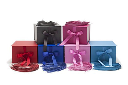 Hallmark Medium Gift Box with Lid and Shredded Paper Fill (Gray 7 inch Box) for Weddings, Graduations, Birthdays, Father's Day, Groomsmen Gifts, All Occasion - color: Coal, size: Pack of 1