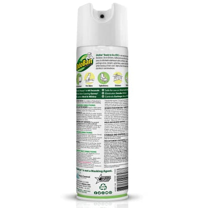 OdoBan Ready-to-Use 360-Degree Continuous Spray Disinfectant and Harsh Aroma Eliminator, Fabric and Air Freshener, 3 Pack, 14.6 Ounces Each, Original Eucalyptus Scent Clear - size: 14.6 Fl Oz (Pack of 3)