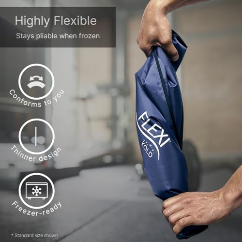 FlexiKold Gel Ice Packs (Standard Large: 10.5" x 14.5") for Injuries Reusable, Back Pain Relief, Knee Wrap, After Surgery, Ice Pack for Knee, Shoulder - 6300-COLD by NatraCure - size: Large (Pack of 1)