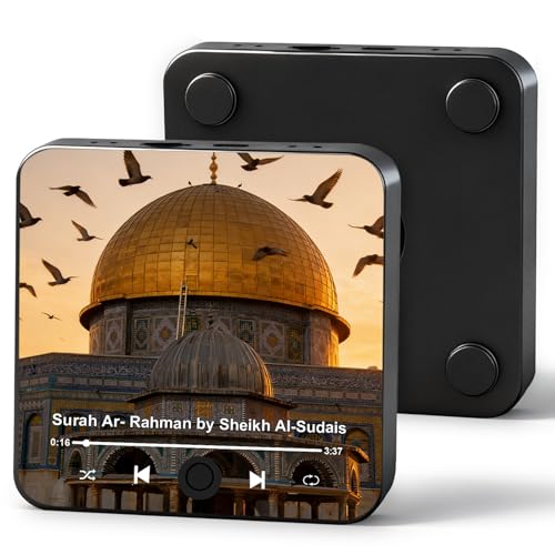 Mason Life Islamic Gifts Fridge Magnet, Preloaded Surah Audio Player with Islamic Recitations, Dome of the Rock, USB-C Rechargeable, Ramadan & Eid Gifts - color: Dome of the Rock