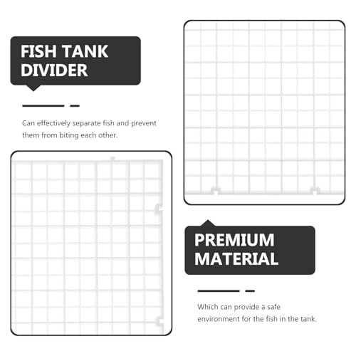 6 Pcs Aquarium Grid Dividers Fish Tank Partition Boards with Filter Tray White 30x30cm Bottom Isolation for Breeding and Tank Separation