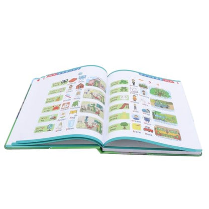English Talking Learning Book, Interactive Electronic Book with 5 Level Curriculum System for Kids Ages 3 Plus