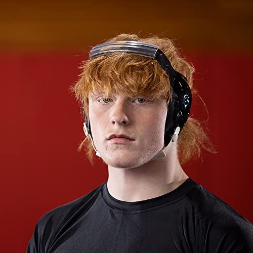 Matman Wrestling Headgear Adult Ear Guard Halo BJJ Grappling Head Guard - color: Black