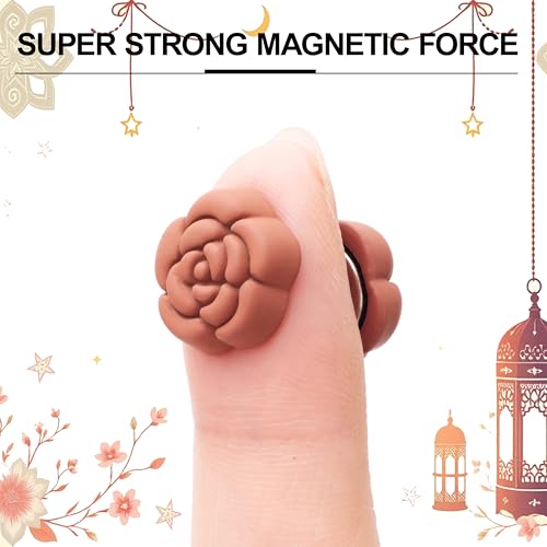10 PCS No-Snag Pinless Magnetic Hijab Pins Set - Strong Hijab Pins & Scarf Pins, Safety Pins for Muslim Women, Perfect Islamic Gift - color: Heart&Rose Matte Black&White