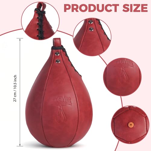 Speed Bag, Speed Punching Bag, Boxing Ball, Punching Dodge Striking Bag for Boxing Training Home Gym Sports Fitness - color: Red