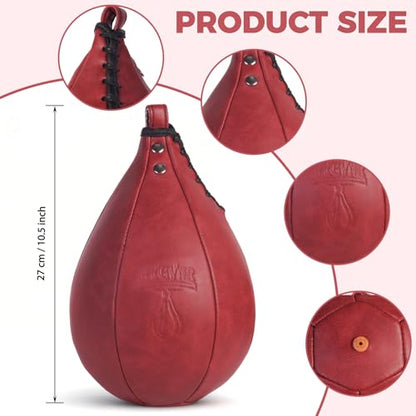 Speed Bag, Speed Punching Bag, Boxing Ball, Punching Dodge Striking Bag for Boxing Training Home Gym Sports Fitness - color: Red