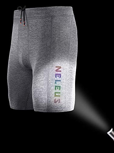 NELEUS Men's 3 Pack Running Compression Shorts with Pockets - color: 6072 Black/Grey/White,3 Pack, size: Medium