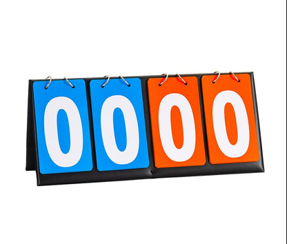 LIUSM 4-Digital Portable Table Top Scoreboard Flipper, Multi Sports Score Flip Scoreboard Score Keeper