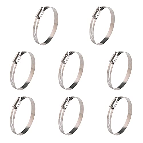 WINL 3.5'' Stainless Steel Hose Clamps- 8 Pack SAE 56 Worm Gear Drive Hose Clamps 3 Inch to 4 Inch (76mm-102mm) for Automotive Plumbing, 3 1/2'', 3 3/4’’, 3 1/4'' Clamps - size: SAE#56 ( 3" ~ 4" )