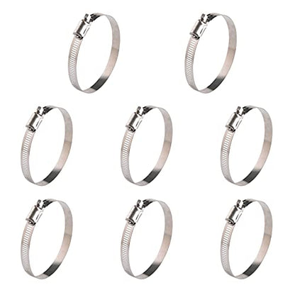 WINL 3.5'' Stainless Steel Hose Clamps- 8 Pack SAE 56 Worm Gear Drive Hose Clamps 3 Inch to 4 Inch (76mm-102mm) for Automotive Plumbing, 3 1/2'', 3 3/4’’, 3 1/4'' Clamps - size: SAE#56 ( 3" ~ 4" )