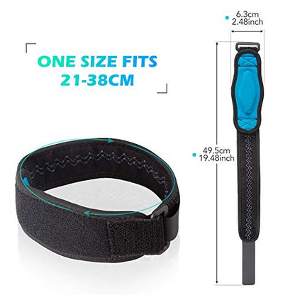 AGPTEK Elbow Brace for Tendonitis and Tennis Elbow 2 Pack, Tennis Golfers Elbow Support Arm Band Pain Relief Elbow Wrap Weightlifting Elbow Strap with Compression Pad for Men & Women - color: Blue