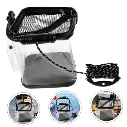 Outanaya Thickened Collapsible Bucket for Saltwater Fishing Live Bait Storage Oxygen Pump Pocket Handheld Eva Material
