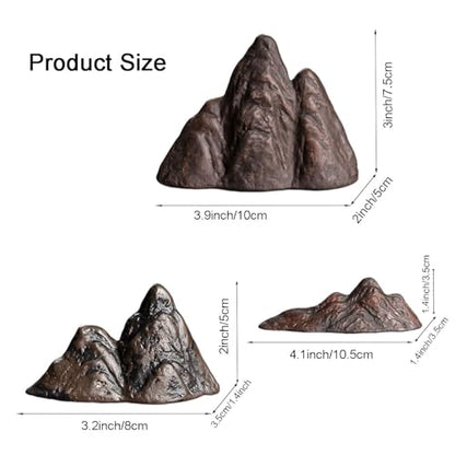 3Pcs Aquarium Micro-Landscape Mountain Rock. Mini Aquarium Mountain View. Miniature Mountain Figurines Iandscape Model. Micro Landscape Decorations for Fish Tank