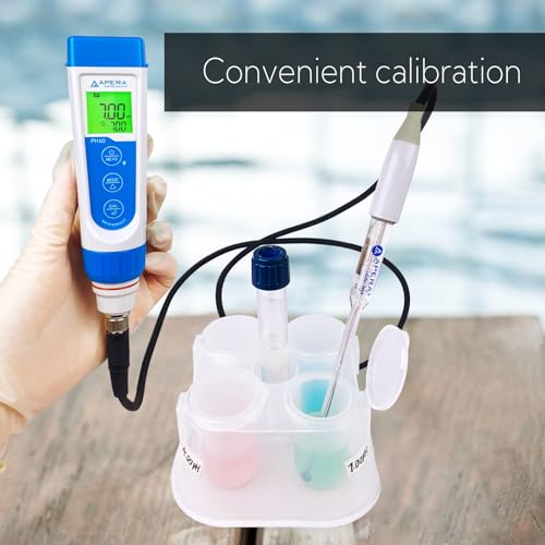 Apera Instruments PH60-MS Handheld pH Meter Tester Kit with LabSen 246-5 ATC Semi-Micro pH Electrode for Lab-Grade pH Measurement in Small Volume or Test Tubes - style: For Small-Volume Test