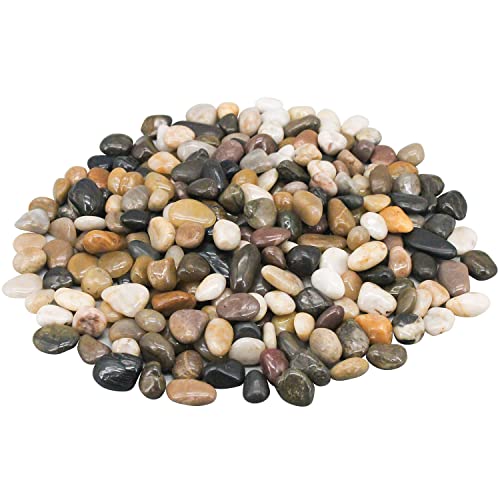 Decorative Rocks for Potted Plants,River Rocks, Decor Ornamental Pebbles | Garden Landscaping Stones Gravel Filler for Home Decoration Flower Bed Fish Tank Plants Vases Succulents (5 Pounds) - color: mixed color, size: 5 Pounds