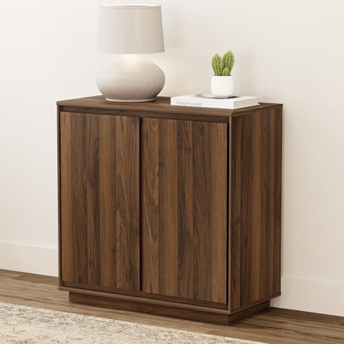 Buffet Storage Cabinet, Sideboard Accent Cabinet with Adjustable Shelves and Handless Design, Modern Credenza, Console Table for Living Room, Brown - color: Brown, size: 1 PC