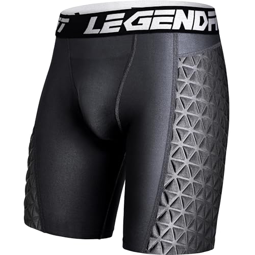 Youth Boys Baseball Sliding Shorts Cup Pocket Protective Athletic Compression Underwear Football Lacrosse - color: Padding Black, size: X-Small