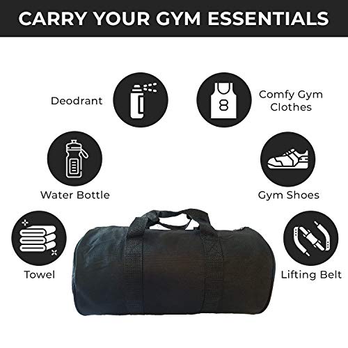 Impecgear Round Duffel Team Sports Equipment Bags, Travel Gym Fitness Bag. - color: Black