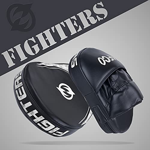 Boxing Mitts for Muay Thai MMA Sparring Training Punching Focus Punch Target Mitts and Pads - color: White