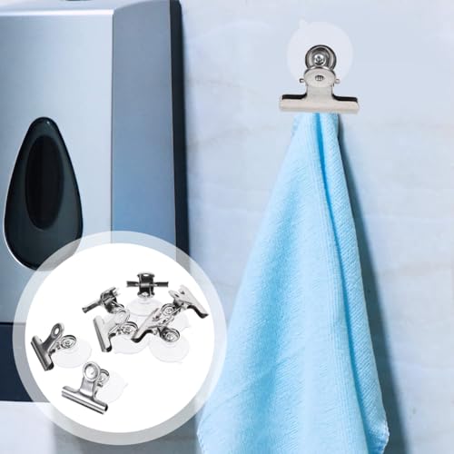 Amosfun 8pcs Suction Cup Clip Smooth Surface Mounted Small Clamp for Holding Signs Memos Fish Feeding Tool Veggie Feed Holder Underwater Fish Feeder