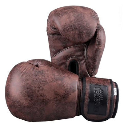 Boxing Gloves,Training Gloves for Child,Adults Boxing Training,Kickboxing, Muay Thai, MMA PU Leather - color: Coffee, size: 8oz