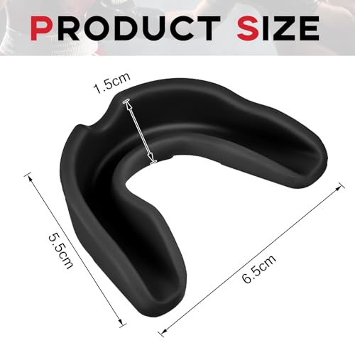 BBTO 20 Pcs Football Mouthguards Bulk - Youth & Adult Mouth Guard No Boil Mouthpiece Adult Youth Soft Mouth Guard for Lacrosse Basketball Hockey Wrestling - color: Red,black, size: L