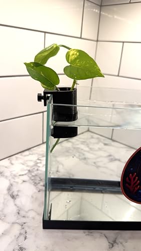 Aquarium Plant Holder for Standard Rimless Fish Tanks The Tube 3D Printed - Pothos Holder - Stemmed Plant Holder -Aquascaping & Aquarium Tool Holder