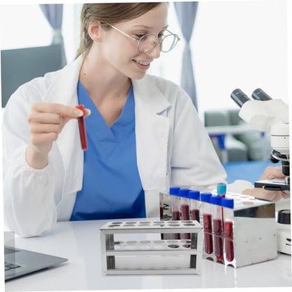 Zerodeko Holder Rack Slot Test Tube Stand for Tubes Easy to Clean for Laboratory Experiments and Sampling Needs