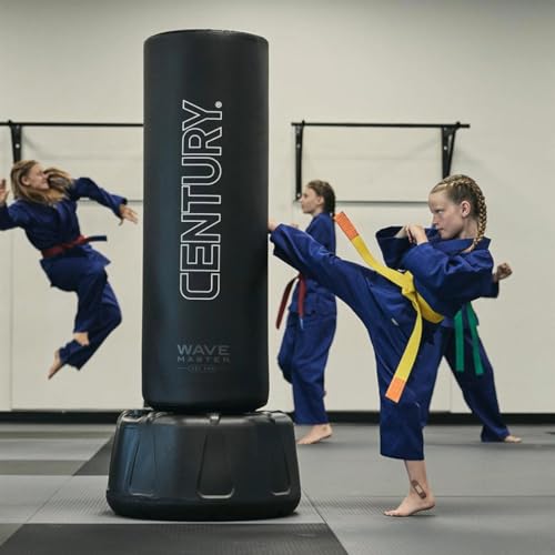 Century Wavemaster 2XL Pro Freestanding Punching Bag for Adults - Color Options | Boxing Bag with Stand | Punching Dummy & Kickboxing Bag | Heavy Punching Bag | Adjustable Martial Arts Kicking Bags - color: Black