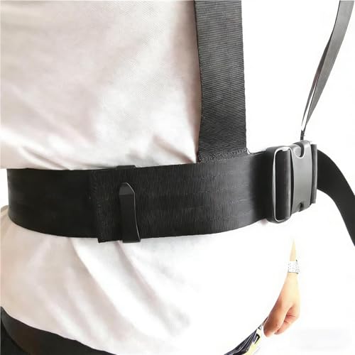 Exercise Sled Harness Tire Pulling Strap, Nylon Resistance Band for Gym Fitness Training, 150cm (59 inch) Length, Adjustable Shoulder Straps