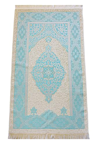 ihvan online Prayer Gift Set for Hajj and Umrah, Muslim Prayer Rug, Prayer Mat, Beads Taasbih, Holy Quran Translated English, Muslim Praying Mat, Islamic Gift Set for Ramadan & Eid, Blue - color: Blue English