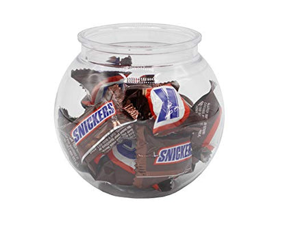 Creative Hobbies® 16 oz Clear Plastic Fish Bowls - 4 Inch (100 mm) Shatterproof Ivy Bowls for Carnival Games, Drinks, Candy & More - Pack of 12 - size: 4" H × 3¾" D with a 2½" neck