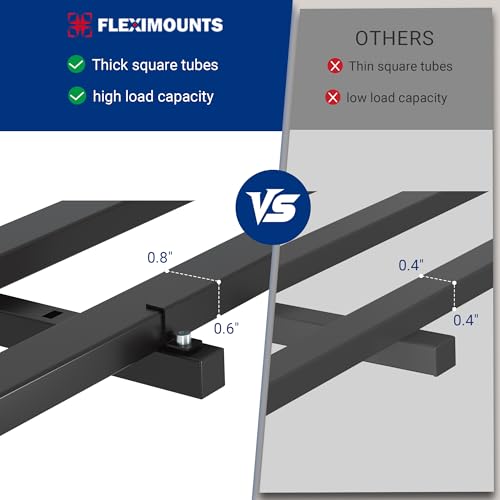 FLEXIMOUNTS 2x4ft Garage Wall Shelving, 2-Pack Heavy Duty Garage Shelving Wall Mounted with 8 Hooks, 400lbs Capacity, Storage for Power Tools, Garden Supplies, Storage Bins, Lite Series - size: 2pack 2x4ft w/ 8 hooks-400lbs