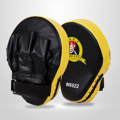 Punching Pads - High Density Foam Material, Strike Training Tool, Shock Absorbing Durable Kickboxing Mitts, Handheld Combat Practice | Thai Karate MMA for Home Gym Workout Exercise - color: Yellow