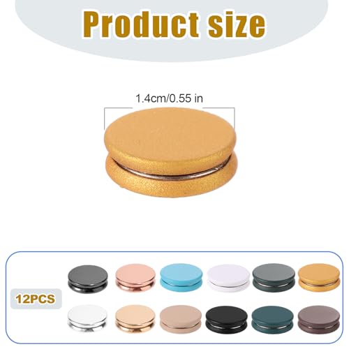 12pcs Hijab Magnetic Pins, Strong Hijab Magnets Multi-Purpose Scarf Clasp Pinless Brooch Buttons for Women Scarves Clothes Dress (Color B) - color: Color B
