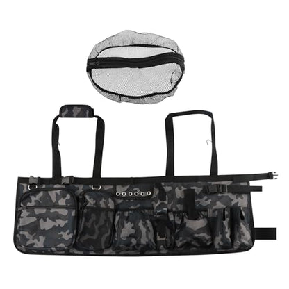 Fishing Bucket Organizer for 5 Gallon Bucket,Outdoor Ice-Fishing Tackle Bag with Bait Buckets Cover,Adjustable Buckle,Multi-Pockets for Fishing Gear & Accessories Storage