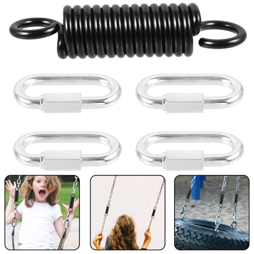 YARNOW Heavy Duty Swing Chair Spring Set 1 Set of Metal Swing Spring Kit Hanging Rings for Porch Hammock Chairs and Punching Bags