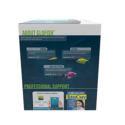 GloFish Crescent Aquarium Kit 5 Gallons, Includes Hidden Blue LED Light And Internal Filter - size: 5-gallon crescent kit