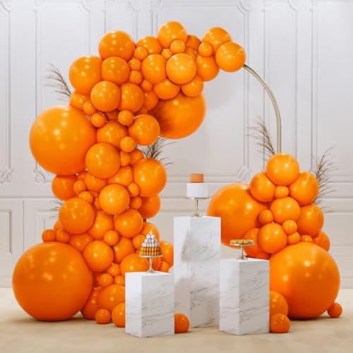 PartyWoo Orange Balloons 145pcs Different Sizes of 18 12 10 5 Inch Matte Fall Balloon Arch Kit Garland for Thanksgiving Halloween Little Cutie Baby Shower Birthday Party Decorations Orange-Y9 - color: Orange-y9