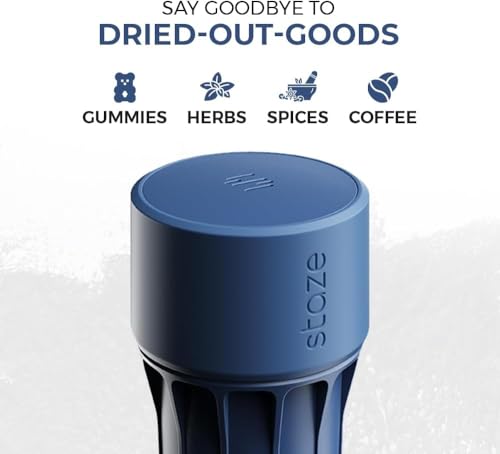 Staze Air Tight Smell Proof Container (148ml) – Vacuum Seal Jar, Waterproof Food Storage Canister, Portable Small Smell Proof Jar for Coffee, Herb, Spice & Gummies - (REEF) - color: Reef