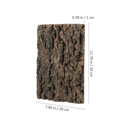 Kisangel 2Pcs Natural Cork Bark Fish Tank Decoration 11.81X7.87X0.39In Reptile Cork Bark Climbing Decor Aquarium Ornaments for Bearded Dragon Lizard Turtle Habitat