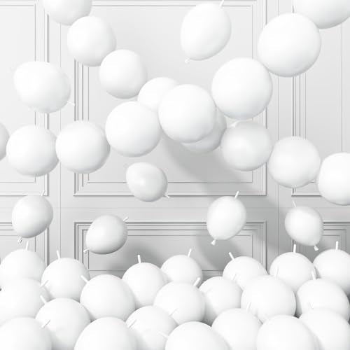 White Link Balloons,120Pcs 6Inch White Linking Balloons - color: White