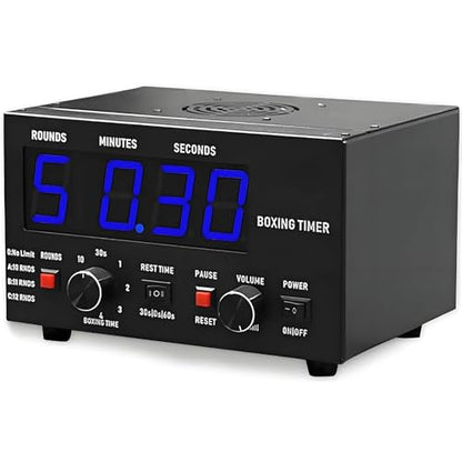 Professional Gym Interval Timer,Portable Classic Boxing Interval Timer,with Led Display,Selectable Training Time & Cycle Repetitions,for Muay Thai,MMA,Kickboxing Blue - color: Blue