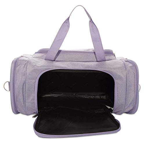 DALIX Signature Travel or Gym Duffle Bag in (Black, Gray, Navy Blue Red) - color: Purple